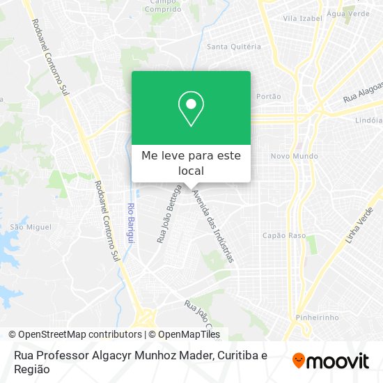 Rua Professor Algacyr Munhoz Mader mapa