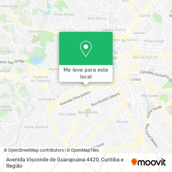 Avenida Visconde de Guarapuava 4420 mapa
