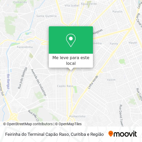 Feirinha do Terminal Capão Raso mapa