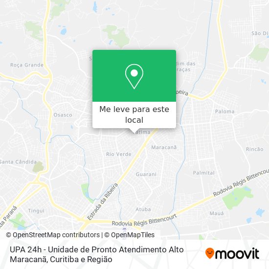 UPA 24h - Unidade de Pronto Atendimento Alto Maracanã mapa