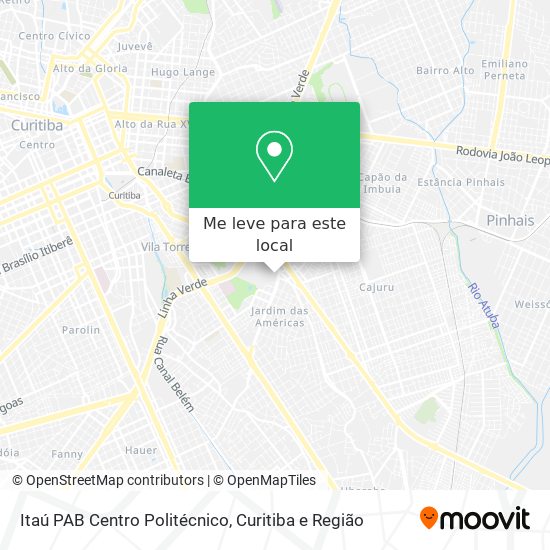 Itaú PAB Centro Politécnico mapa