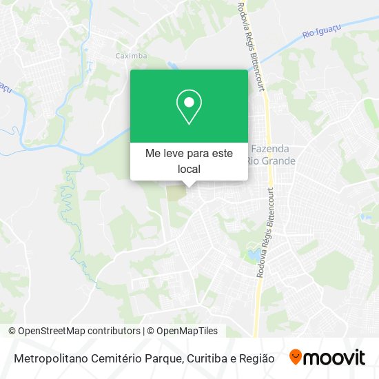 Metropolitano Cemitério Parque mapa