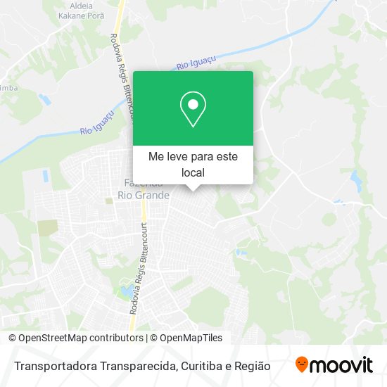 Transportadora Transparecida mapa