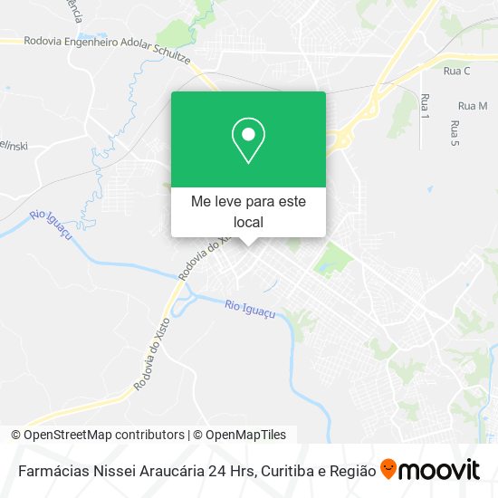 Farmácias Nissei Araucária 24 Hrs mapa