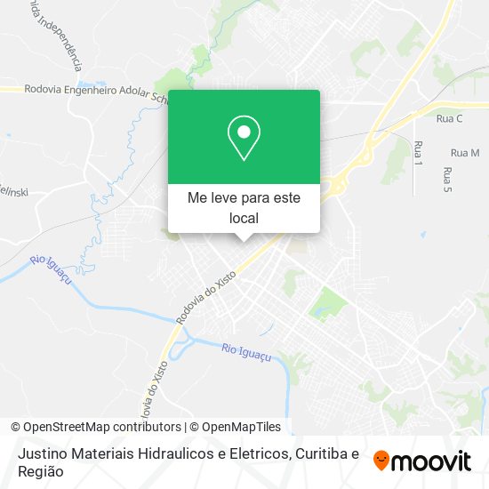 Justino Materiais Hidraulicos e Eletricos mapa