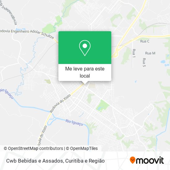 Cwb Bebidas e Assados mapa