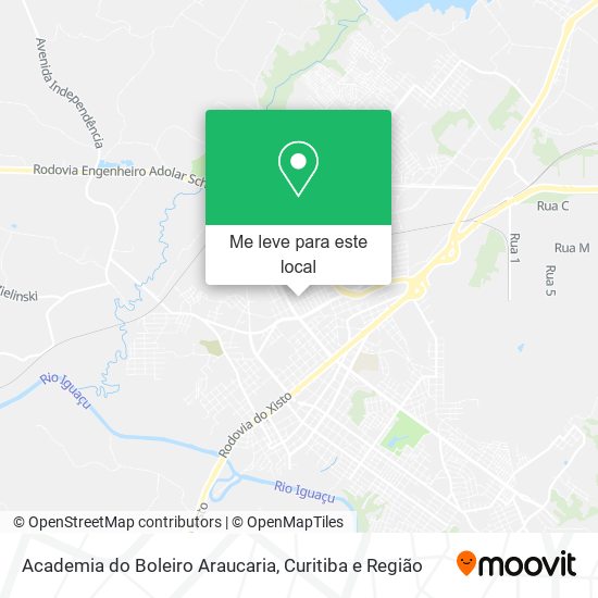 Academia do Boleiro Araucaria mapa