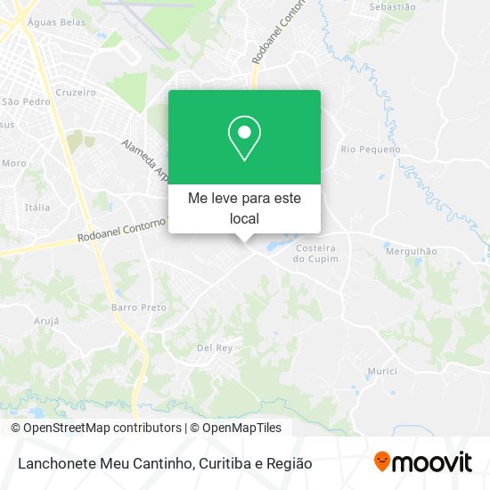 Lanchonete Meu Cantinho mapa