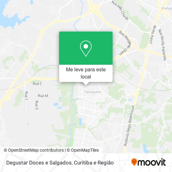 Degustar Doces e Salgados mapa
