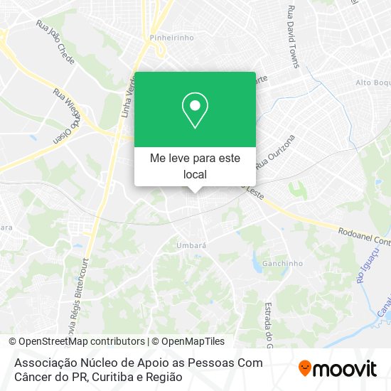 Associação Núcleo de Apoio as Pessoas Com Câncer do PR mapa