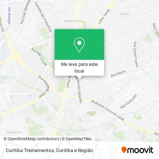 Curitiba Treinamentos mapa