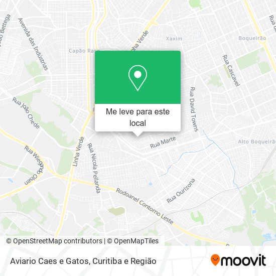 Aviario Caes e Gatos mapa