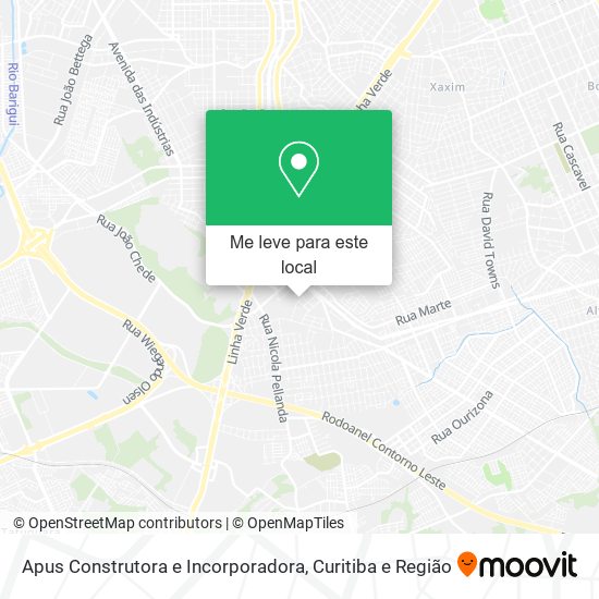 Apus Construtora e Incorporadora mapa