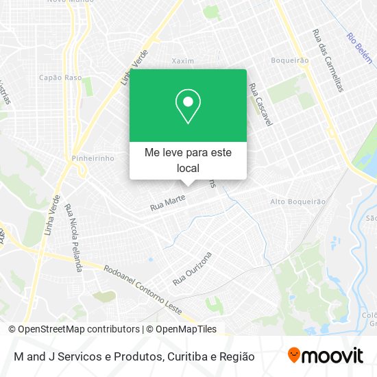 M and J Servicos e Produtos mapa