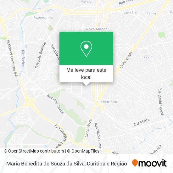 Maria Benedita de Souza da Silva mapa