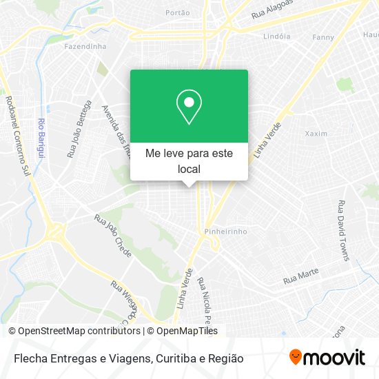 Flecha Entregas e Viagens mapa