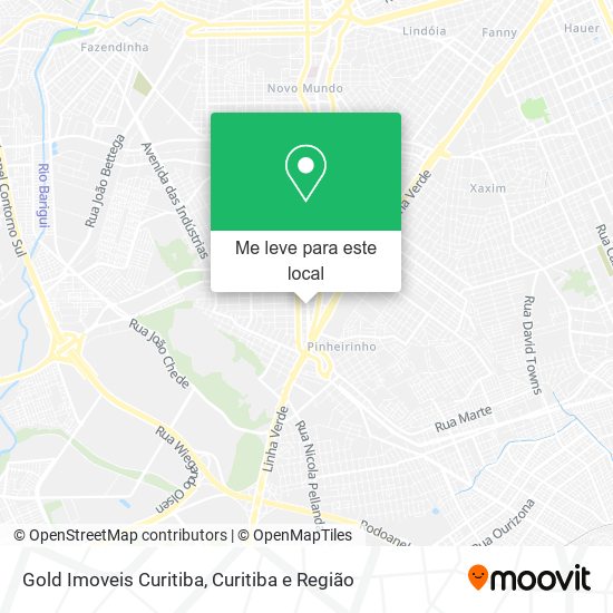 Gold Imoveis Curitiba mapa