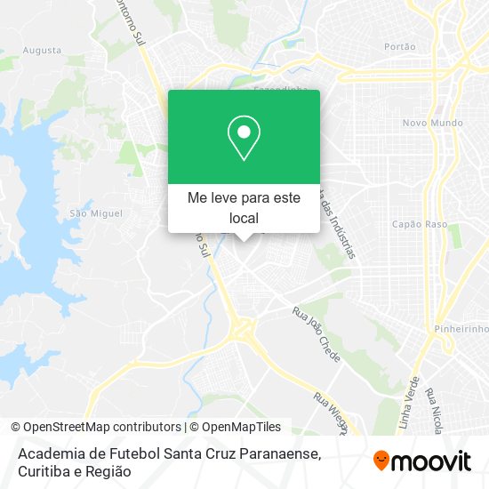 Academia de Futebol Santa Cruz Paranaense mapa