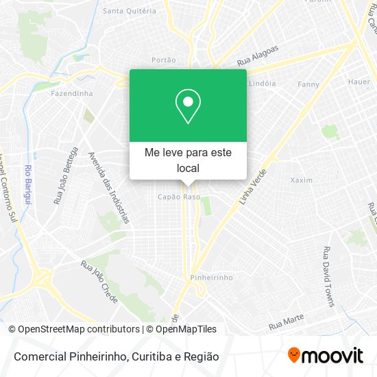 Comercial Pinheirinho mapa