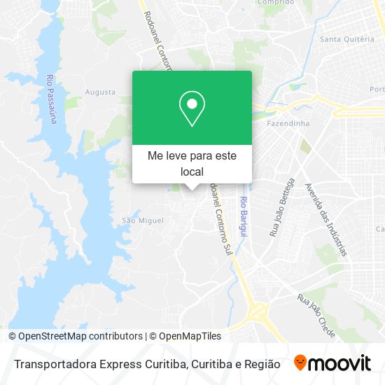 Transportadora Express Curitiba mapa