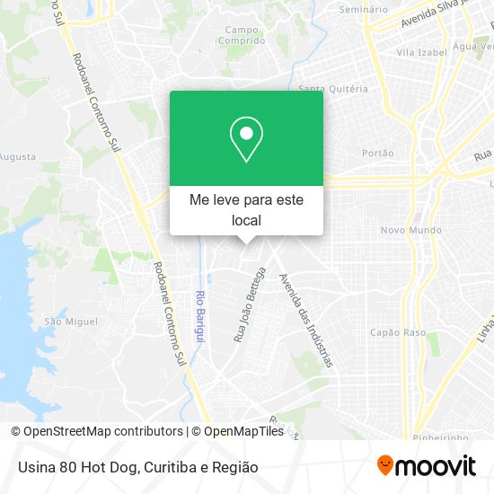 Usina 80 Hot Dog mapa
