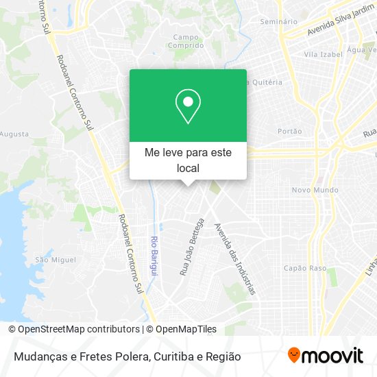 Mudanças e Fretes Polera mapa