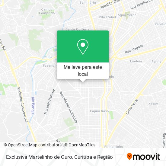 Exclusiva Martelinho de Ouro mapa