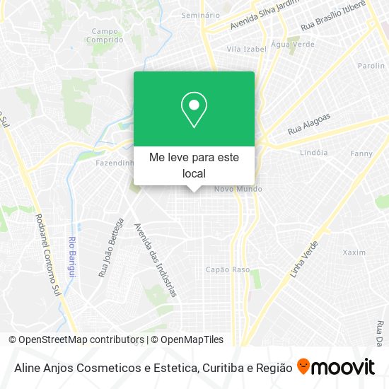 Aline Anjos Cosmeticos e Estetica mapa