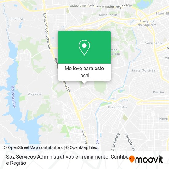 Soz Servicos Administrativos e Treinamento mapa