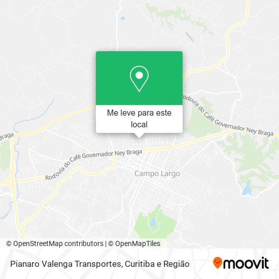 Pianaro Valenga Transportes mapa
