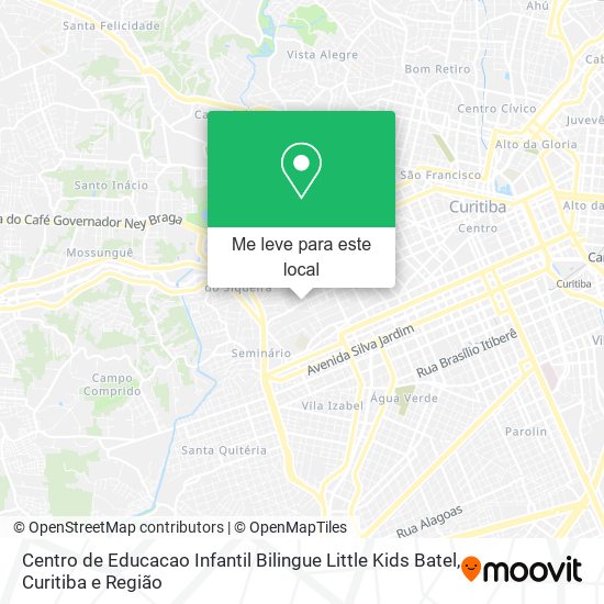 Centro de Educacao Infantil Bilingue Little Kids Batel mapa