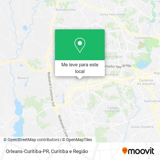 Orleans-Curitiba-PR mapa