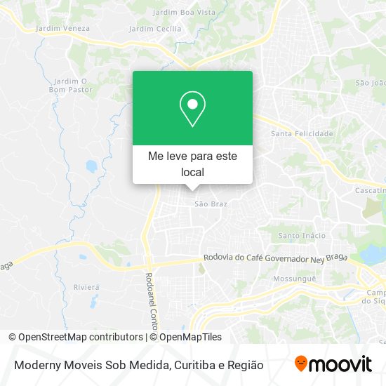 Moderny Moveis Sob Medida mapa