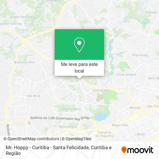 Mr. Hoppy - Curitiba - Santa Felicidade mapa