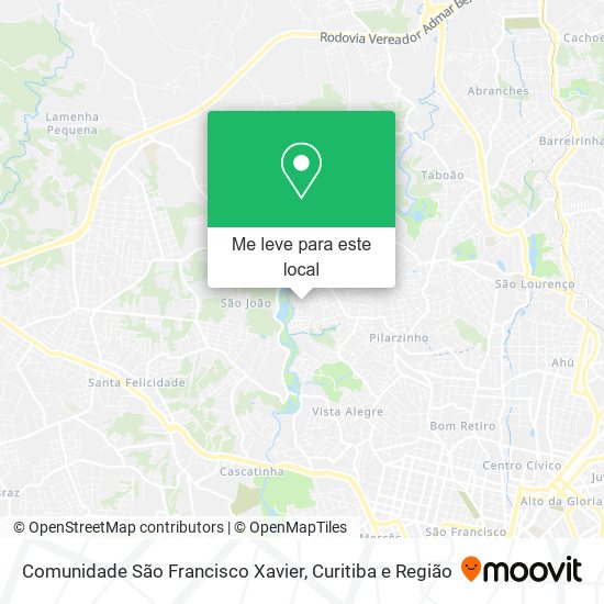 Comunidade São Francisco Xavier mapa