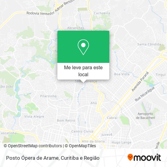 Posto Ópera de Arame mapa