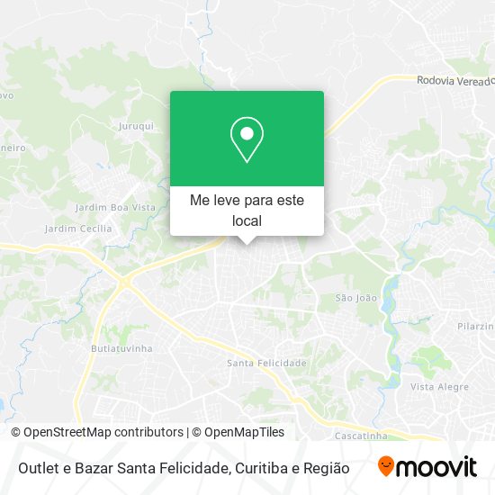 Outlet e Bazar Santa Felicidade mapa
