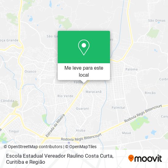 Escola Estadual Vereador Raulino Costa Curta mapa