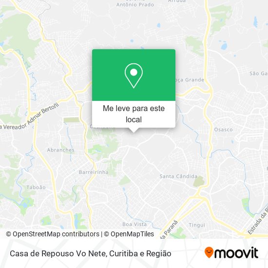 Casa de Repouso Vo Nete mapa