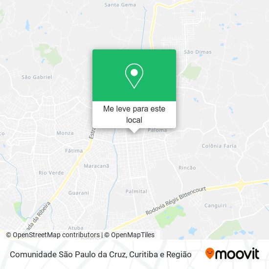 Comunidade São Paulo da Cruz mapa