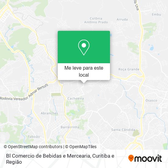 Bl Comercio de Bebidas e Mercearia mapa