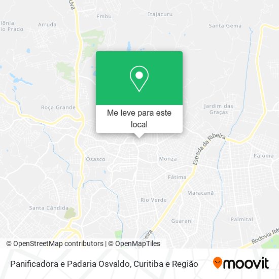 Panificadora e Padaria Osvaldo mapa