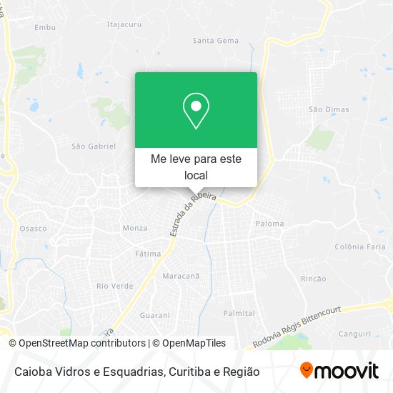 Caioba Vidros e Esquadrias mapa