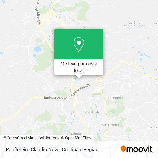 Panfleteiro Claudio Novo mapa