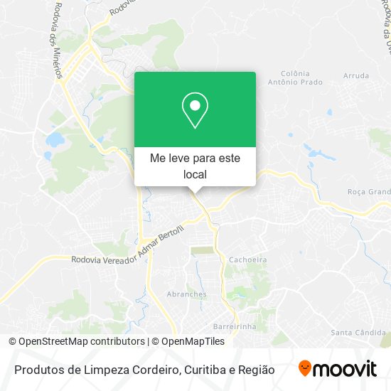 Produtos de Limpeza Cordeiro mapa