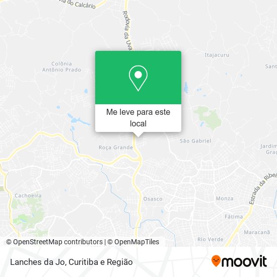 Lanches da Jo mapa