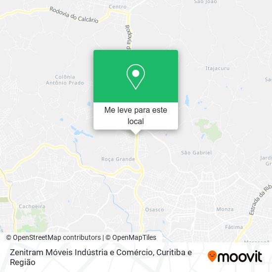 Zenitram Móveis Indústria e Comércio mapa