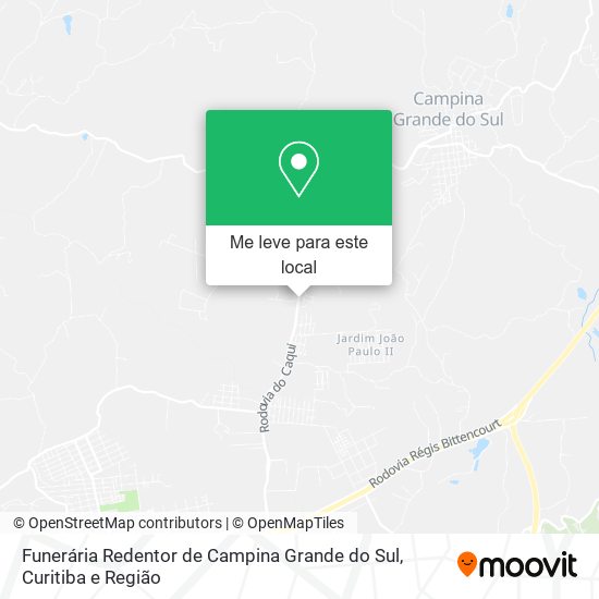 Funerária Redentor de Campina Grande do Sul mapa