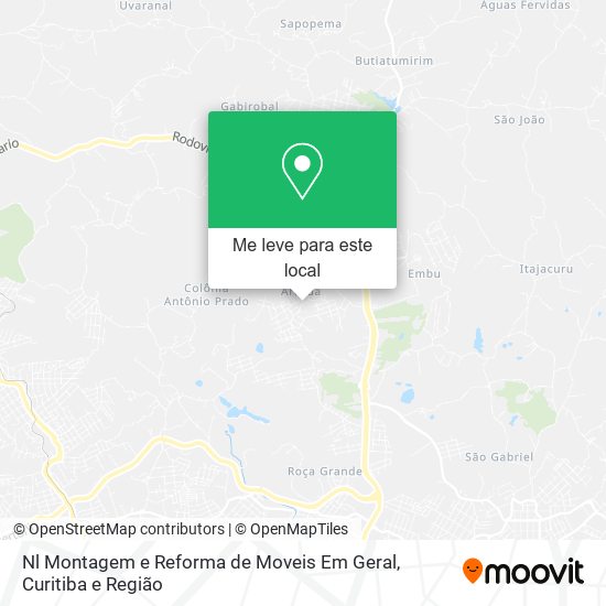 Nl Montagem e Reforma de Moveis Em Geral mapa