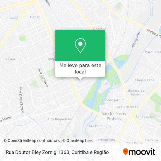Rua Doutor Bley Zornig 1363 mapa